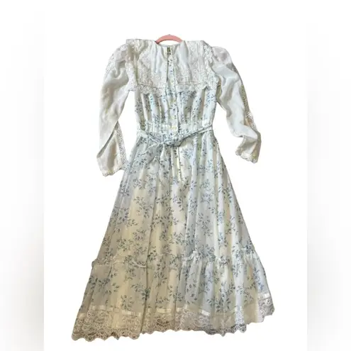 Gunne Sax RARE 1960s Boho Cottagecore Fairycore Peasant Dress