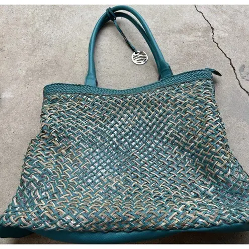 Vintage Style & Co. Sling Woven Blue Large Shoulder Bag Tote Women’s Purse