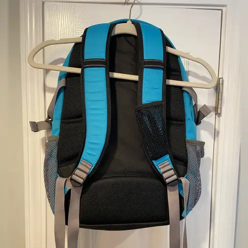 L.L.Bean Turbo Transit Deluxe Daypack Backpack Aqua Blue Gray
