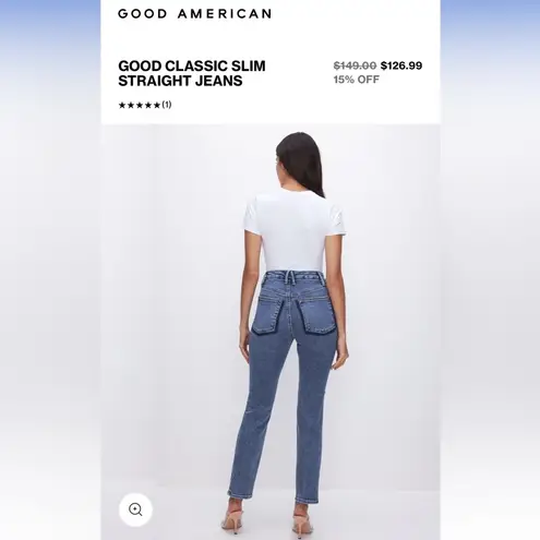 Good American NWT  Good Legs Skinny Blue Distressed Size 10