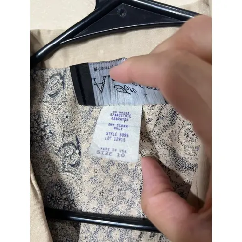 Vintage Tori Alexander Outfit Womens Size 10 Pant Suit Tan