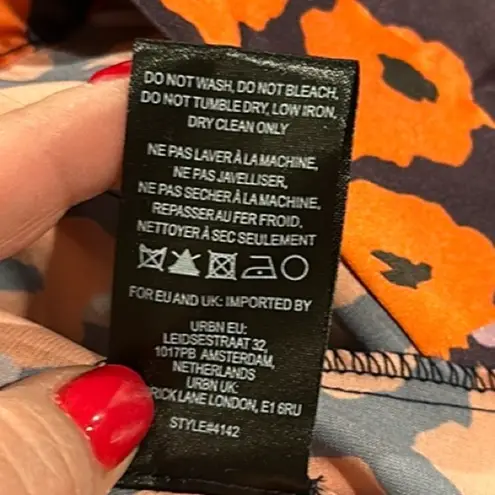 Anthropologie  HUTCH PRINTED ORANGE PURPLE LEG PANTS