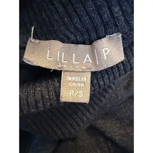 Lilla P Women's Turtleneck Sweater Gray Size S Modal/Silk