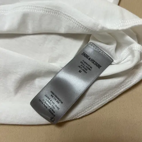 Zadig & Voltaire White Long Sleeve Scull Shirt