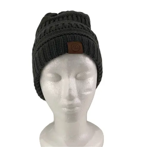 NWOT Women's Grey Satin lined Beenie Gray