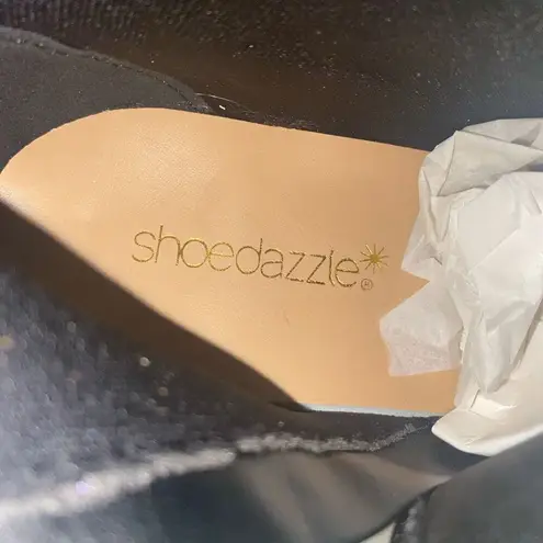 SHOEDAZZLE Nevaeh Women’s Tall Zip Boots Size 7 WC ( Wide Calf) Black Heel 2.5”