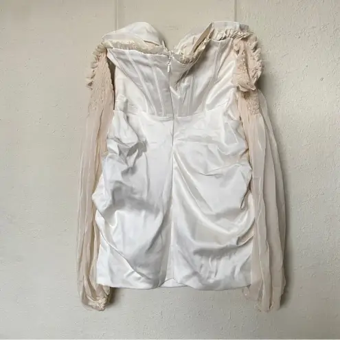 House Of CB  'Beau' Ivory Draped Corset Dress NWOT‎ size L