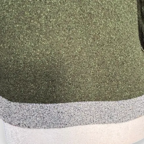 SOH 100 Percent Silk Green Fleck Button Front Knit Sweater Cardigan Medium - Image 6