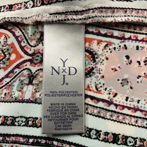 NYDJ Not Your Daughters Jeans Paisley Print Long Sleeve Blouse Plus Size 2X Purple Size XXL