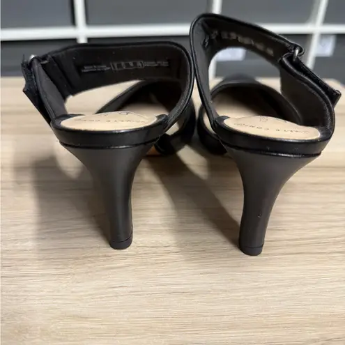 Clarks Illeana Daisy Women's Black Heeled Mules