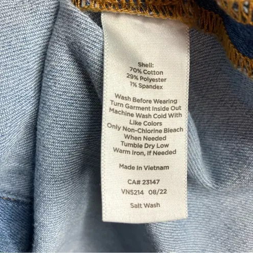 Talbots  knee length denim‎ skirt button front size 14