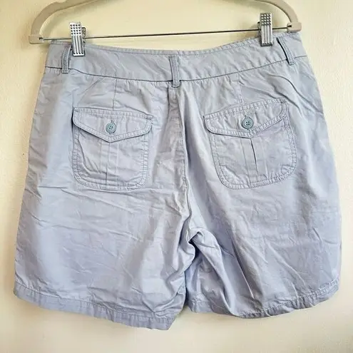 Dockers Summer Mid-Length Shorts Women Light Blue Size 6 No Stretch
