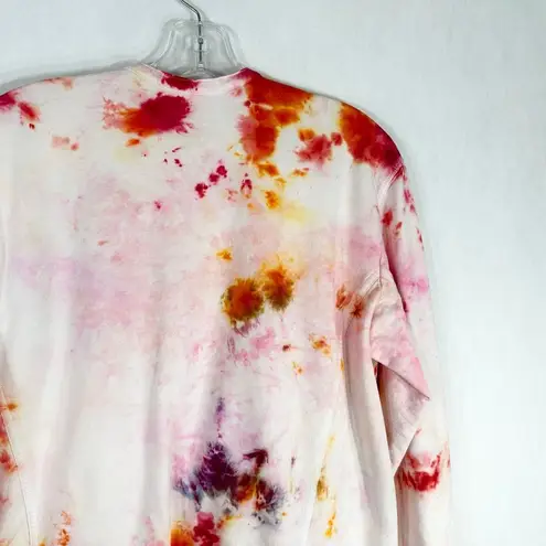 Armani Exchange  Large Top Lipstick Clouds‎ Tie Dye Handmade Jersey Knit Pink 416