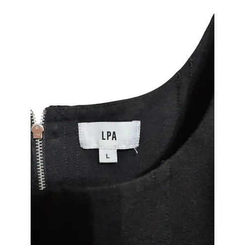 LPA Women's Black prescott corset size Large Square Neck Sleeveless Crop Top