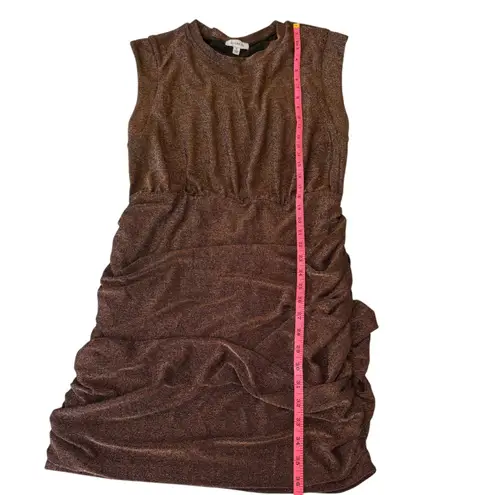 Evereve Ashlyn Bronze Shimmer Dress Ruched Bodycon Party Cocktail XL