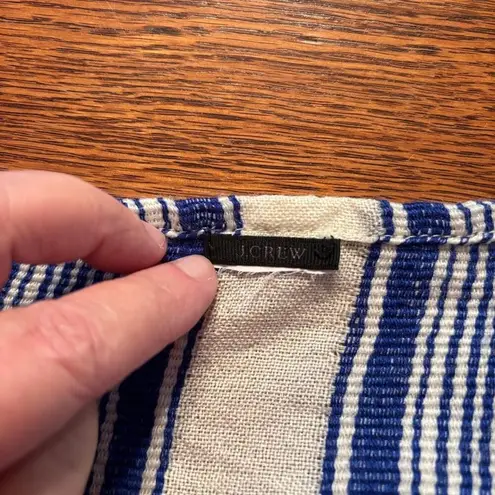 J Crew Wrap Shawl, Blue and White Stripes, Women's One size Boho Peasant