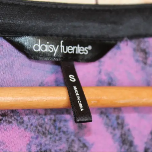 Daisy Fuentes Black and Purple Blouse