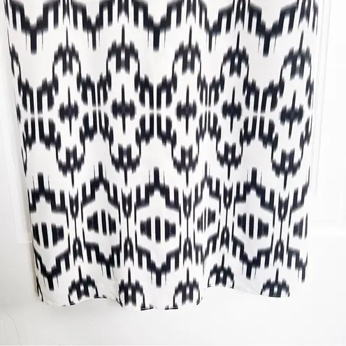 Marie France Van Damme • silk halter maxi dress cream black silk ikat print Size 14