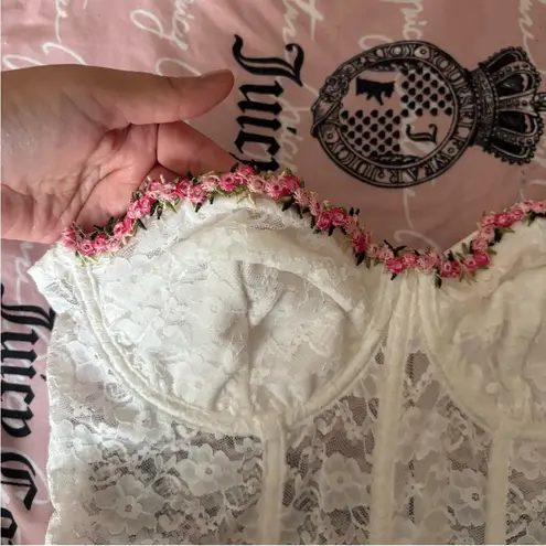 Amazon Laced White Corset Top 