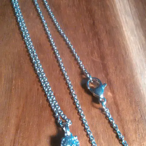 Genuine Swarovski Crystal Sterling Silver Pendant Stainless Steel Necklace