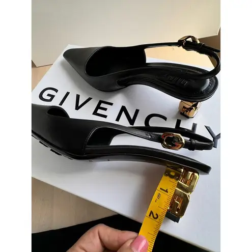 Givenchy BLACK classic G CUBE SLINGBACK PUMP size 35