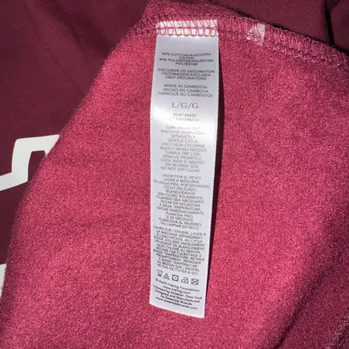 Keith Haring Dog Graphic Burgundy Crewneck Sweatshirt Pullover Women's L Red Size L