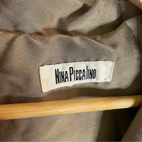 Vintage Unique RARE Nina Piccalino Sage Green Button Up Suit Jacket