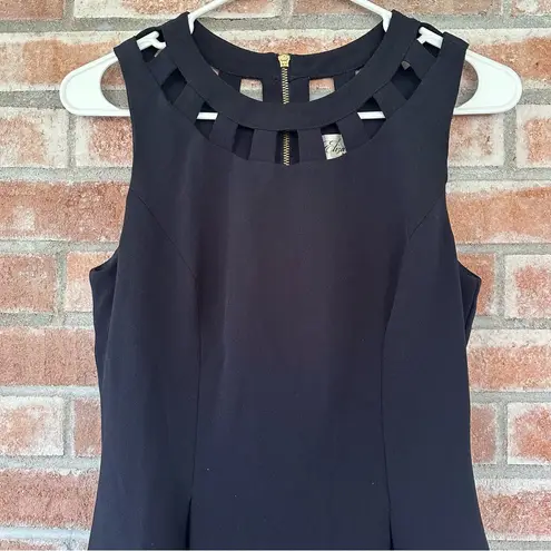 Eliza J . A Line Cutout Sleeveless Dress Women’s 4 Navy Blue Party