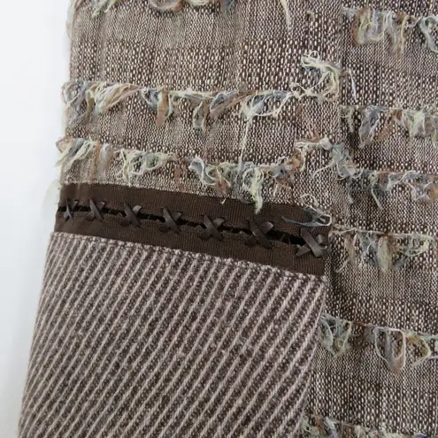 Bosca 1990s Vintage Brown Tweed Jacket Stunning Knit Frayed Twee Jacket Small Size M