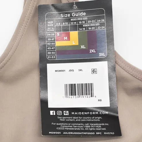 Maidenform Shapewear Bodysuit 3XL Seamless Smoothing Basically Sexy MSW001