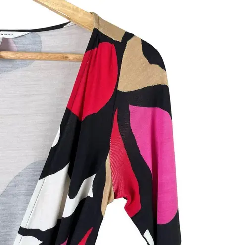 Diane Von Furstenberg  The Abrigo Long Sleeve Silk Wrap Dress in Miro Flowers,‎ 4