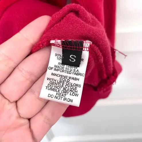 Aviator Nation Classic Velvet Relaxed Sweatshirt Red Size S