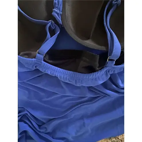 MiracleSuit New. blue tankini top. Size 16. Retails $110