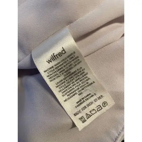 Wilfred Broadway Midi Dress Purple Floral Print Spaghetti Strap Summer Casual