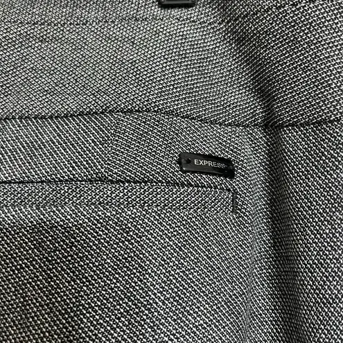 EXPRESS  Editor Gray Flare Trouser Pants Size 12 R Gray Mid Rise Work Wear