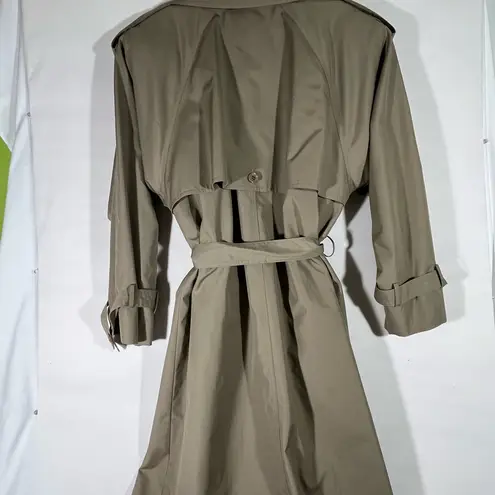 Gallery J Double Breasted Classic Women’s Trench Coat W/Lining Sz 9/10 Tan NEW