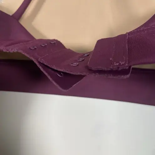 Buffbunny Lit Laser Cut Sports Bra Burgundy Athletic Yoga Sporty Athleisure Sz S