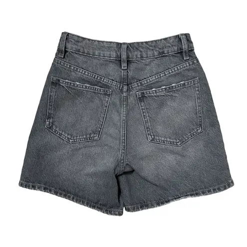 ZARA  gray high waisted denim jean mom shorts