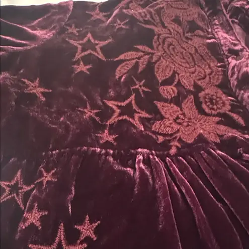 Johnny Was Roberta embroidered velvet smocked tunic
NWT