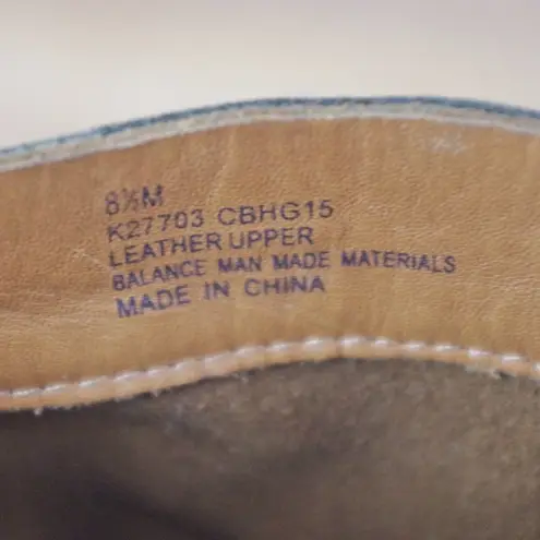 Kork-Ease Leather Side Zip Wedge Booties Size 8.5M