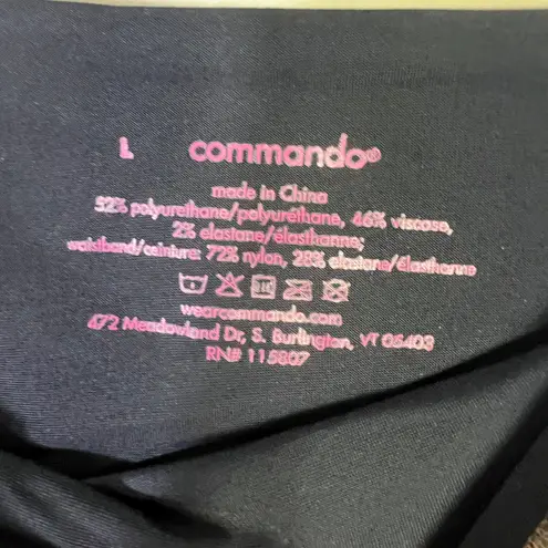 Commando Faux Leather Leggings Womens L Brown Snakeskin High Rise Stretch Shiny