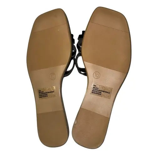 NWT SM New York Woven Braded Sandals Slip On Women's 10 Boho Vacation Resort Black