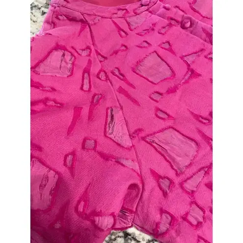 Marie Oliver Retta Shift Mini Dress Wool Silk Blend Pink Womens Size XS