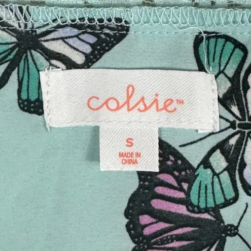 NWT Colsie Pajama Tank Top Womens S Pastel Blue Butterfly Print Whimsy Kidcore