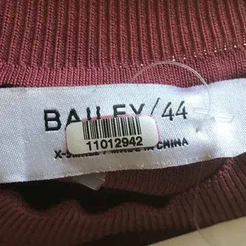 Bailey 44 women’s Bewitched ruffle-trimmed cutout ribbed-knit bodycon dress XS