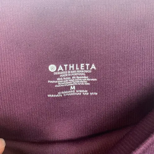 Athleta  womens medium burgundy seamless leggings halasana macrame lulu gym worko