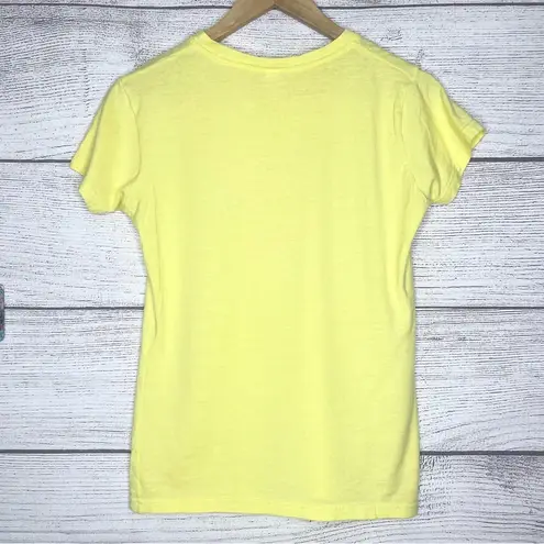 Tultex Zero Fox Given Yellow & Orange Graphic T-Shirt Top Size Large