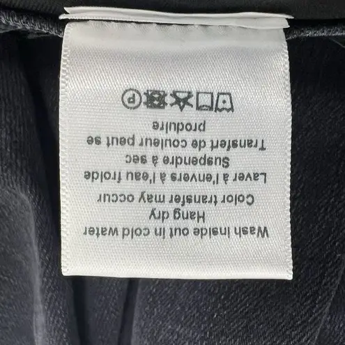 Veronica Beard Emma Mid-rise Skinny Jeans Washed Onyx Black Raw Hem stretch 29