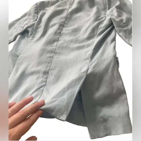 Rosetta Getty Collective Women's Double Breasted Pastel Blazer Office Workwear Blue Size 8