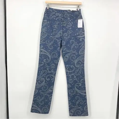 We Wore What The Icon Jean in Paisley Night Sky Size 27 Mid Rise Straight Leg NEW